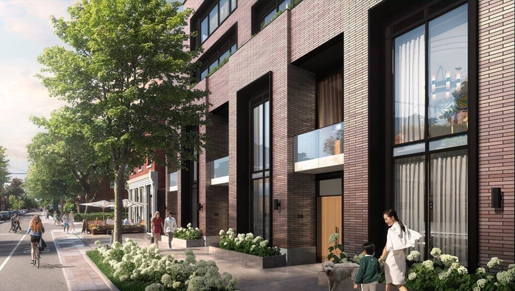 Rendering of Bellwoods House Condos street entrance